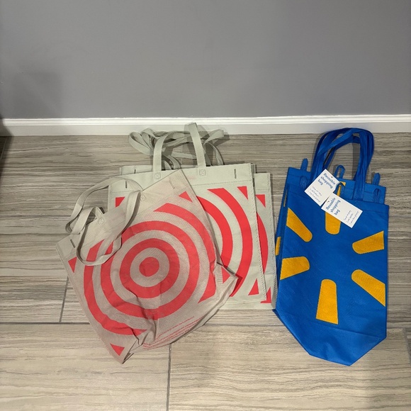 Target And Walmart Recyclable Tote Bags - Picture 1 of 1